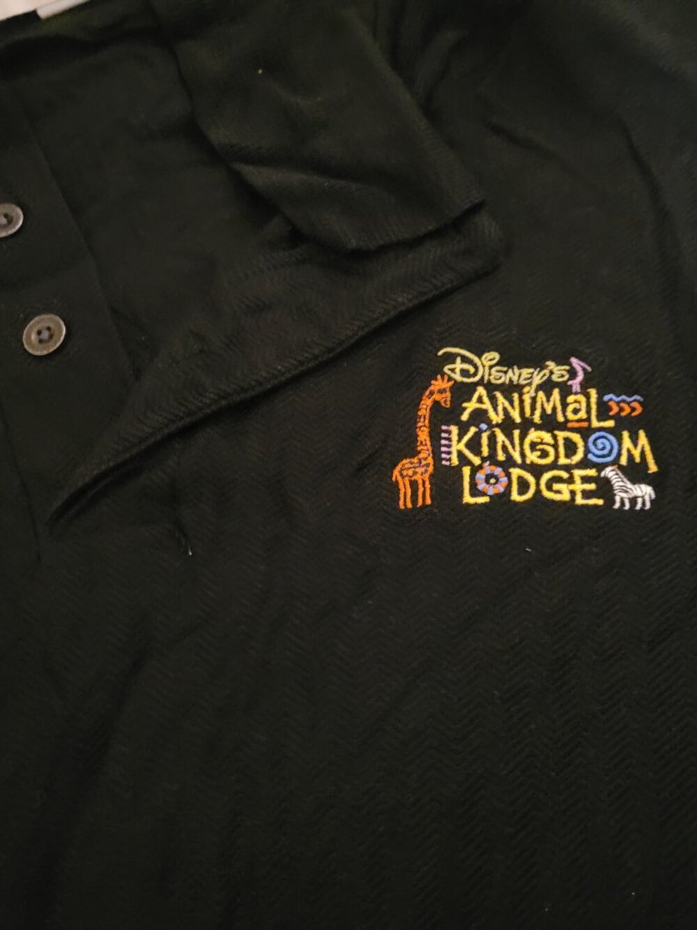 2001 Inaugural Year Disney's Animal Kingdom Lodge Black Polo Shirt – Cast-Member